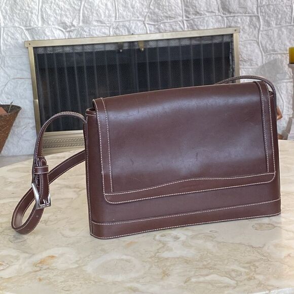 Jones New York Leather Box Shoulder Bag - Picture 3 of 14